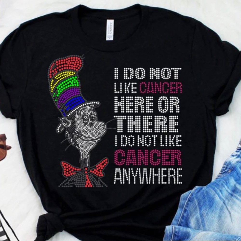 Rhinestone breast cancer awareness shirt